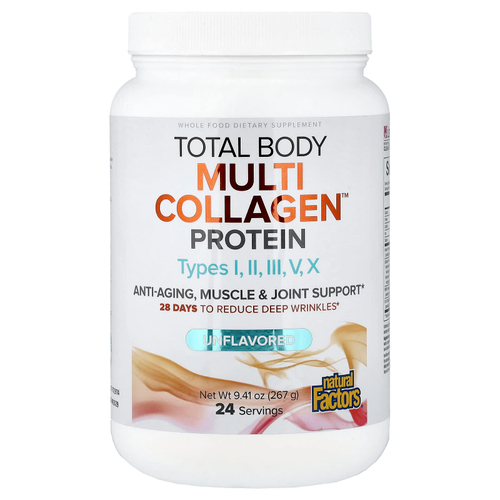 Natural Factors, Total Body, протеин Multi Collagen™, протеин без добавок, 267 г (9,41 унции)