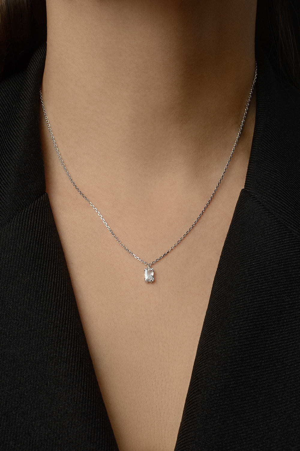 Колье из серебра "Льдинка" mini