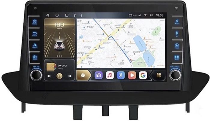 Магнитола для Renault Fluence/ Megane 2009-2017 - Kuberg SF-9997-L (кнопки и крутилки), Android 12, Быстрая, CarPlay, 4G SIM-слот