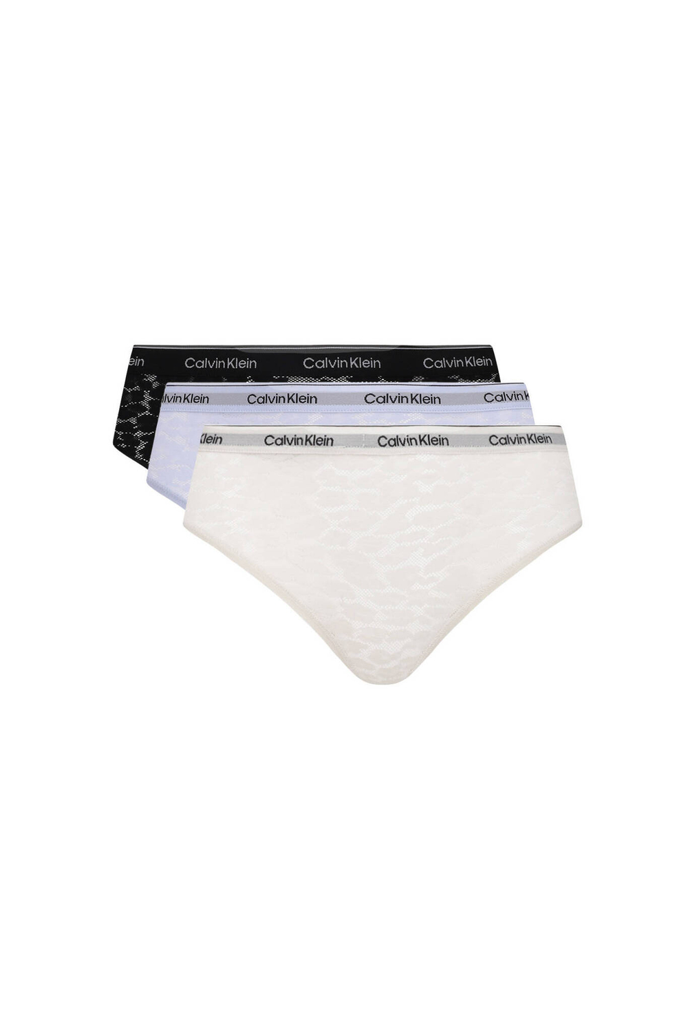 Кружевное трусики-бразилианки 3 шт. Calvin Klein Underwear - белый(000QD5225E)