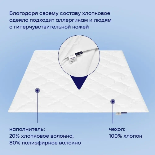 Одеяло с хлопком БайНатюр