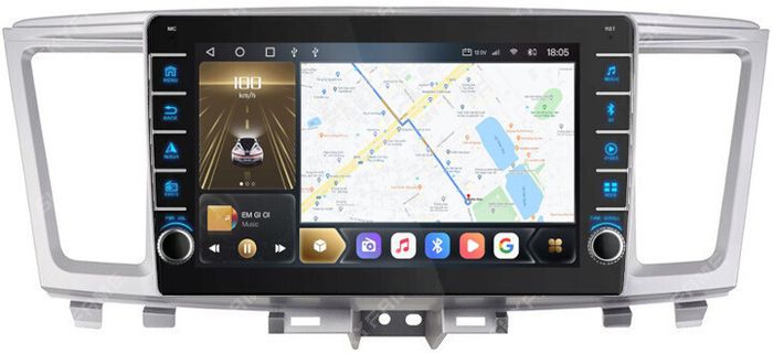 Магнитола для Infiniti QX60 2016-2021 (кожаный верх) - Kuberg EW-9201-2 (кнопки и крутилки), Android 12, Быстрая, CarPlay, 4G SIM-слот
