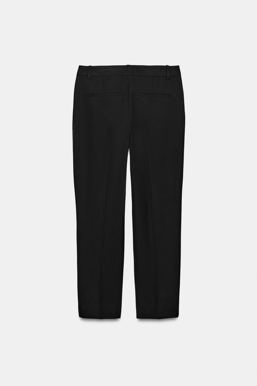 ZARA УКОРОЧЕННЫЕ БРЮКИ С НИЗКОЙ ПОСАДКОЙ, ЧЕРНЫЙ