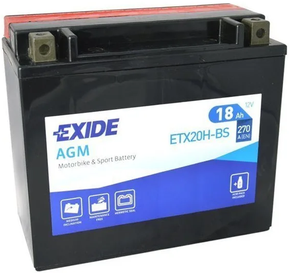 EXIDE ETX20H-BS аккумулятор EXIDE ETX20H-BS аккумулятор