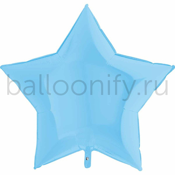 Фольгированная фигура, звезда, 36"/91СМ Пастель Matte Blue