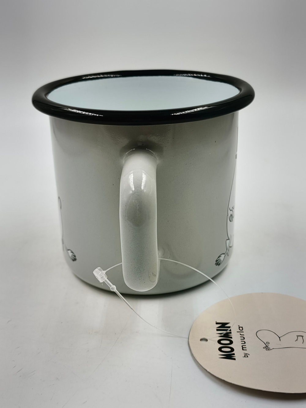 Эмалированная кружка Moomin "Moominpappa", серая, 370 мл (из Финляндии)