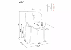 Стул SIGNAL KISO Noelle 33 темно-бежевый/кашемир