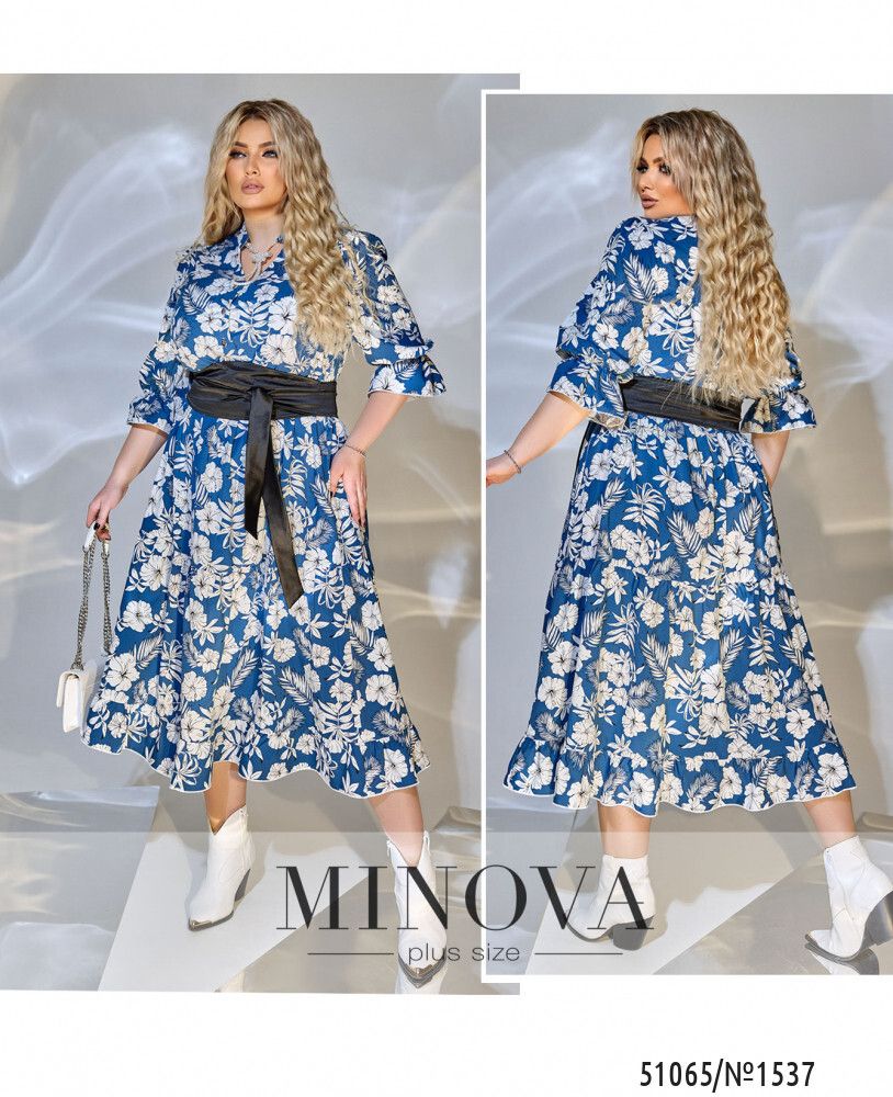 Платье 1537-синий Minova Платье 1537-синий Minova