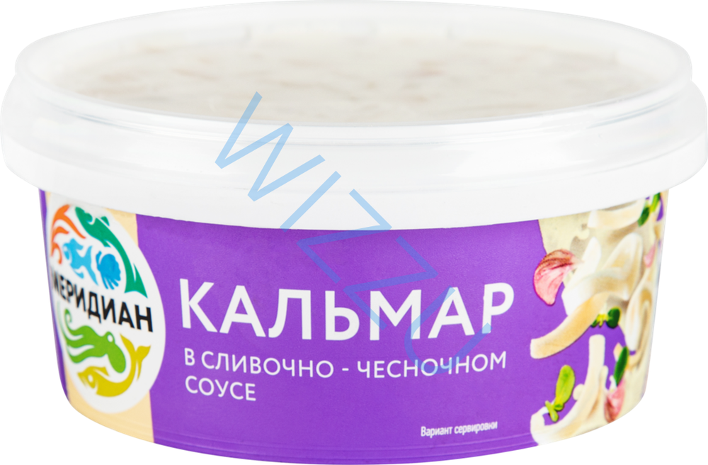 КАЛЬМАР В СЛИВОЧНО-ЧЕСНОЧНОМ СОУСЕ 1/180 ФАС (6)