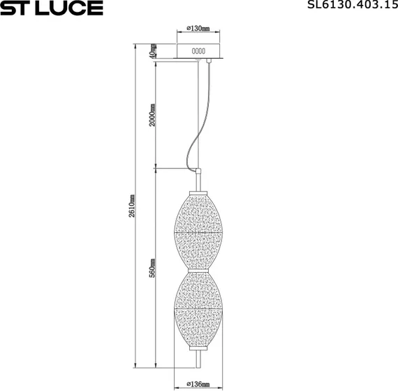 Подвесной светильник Ice SL6130.403.15 ST Luce