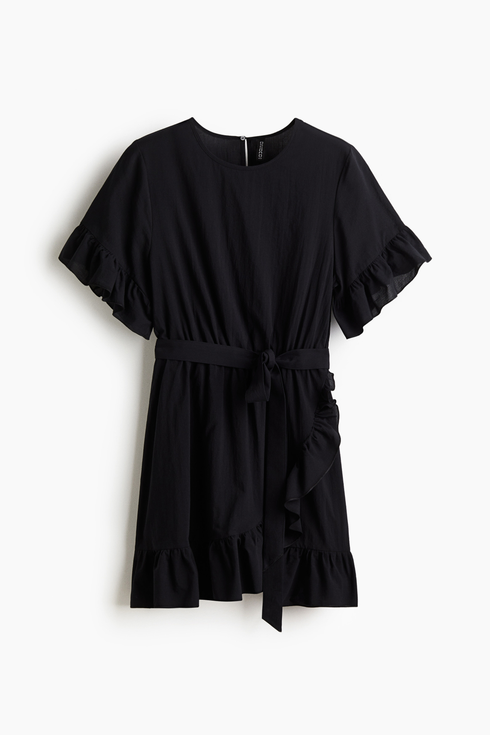 Платье с оборками — короткие рукава, прямой крой - H&M