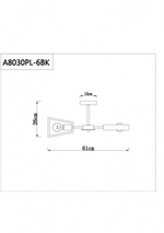 Потолочная люстра Arte Lamp BRUSSELS A8030PL-6BK
