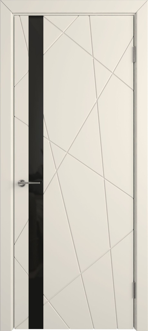 Дверь Flitta / Ivory / Black Gloss / Владимирские двери