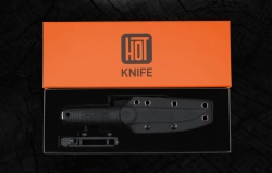 Нож HOT Knife North S Black (9Cr18MoV, Black Rubber, Kydex)