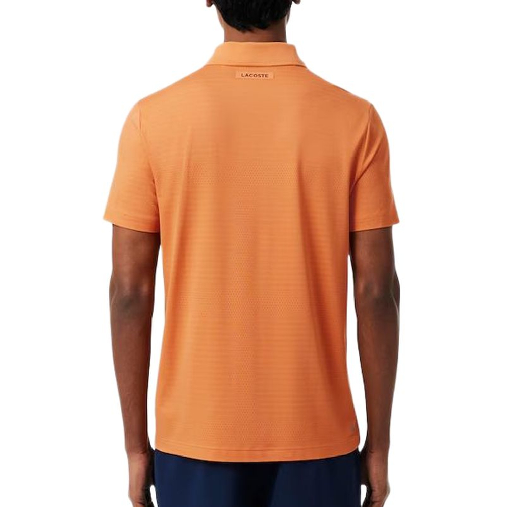 Теннисное поло Lacoste Ultra Dry Stretch Jacquard Tennis - orange