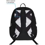 Рюкзак Berlingo Light Black White 39.5*28*16см, 400 гр., 2отд. 3карм, уплотненная спинка