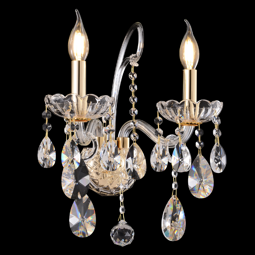 Настенный светильник Crystal Lux MONICA AP2 GOLD