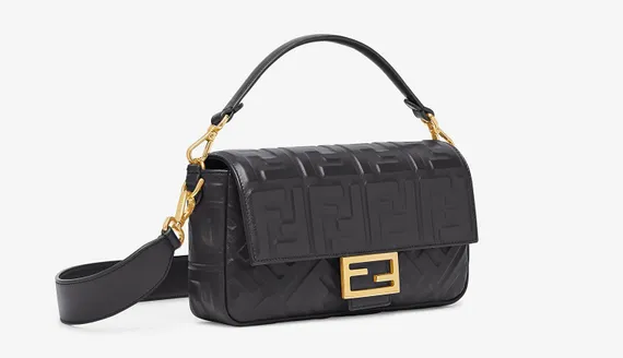 Сумка из кожи Fendi Baguette черный