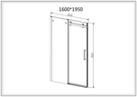 Душевая дверь Vincea Комо-Н (Como-N) VDS-4CN160CL, 1600, хром, стекло прозрачное