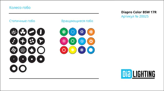 Diapro ColorBSW 17R вращающаяся голова BSW, лампа 350Вт