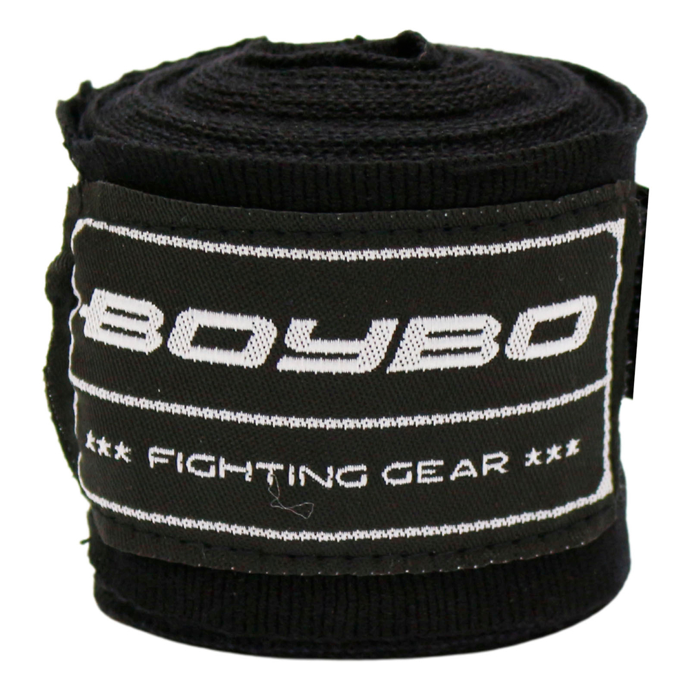 Бинты BoyBo хлопок-эластан, Черный,BB2002-30