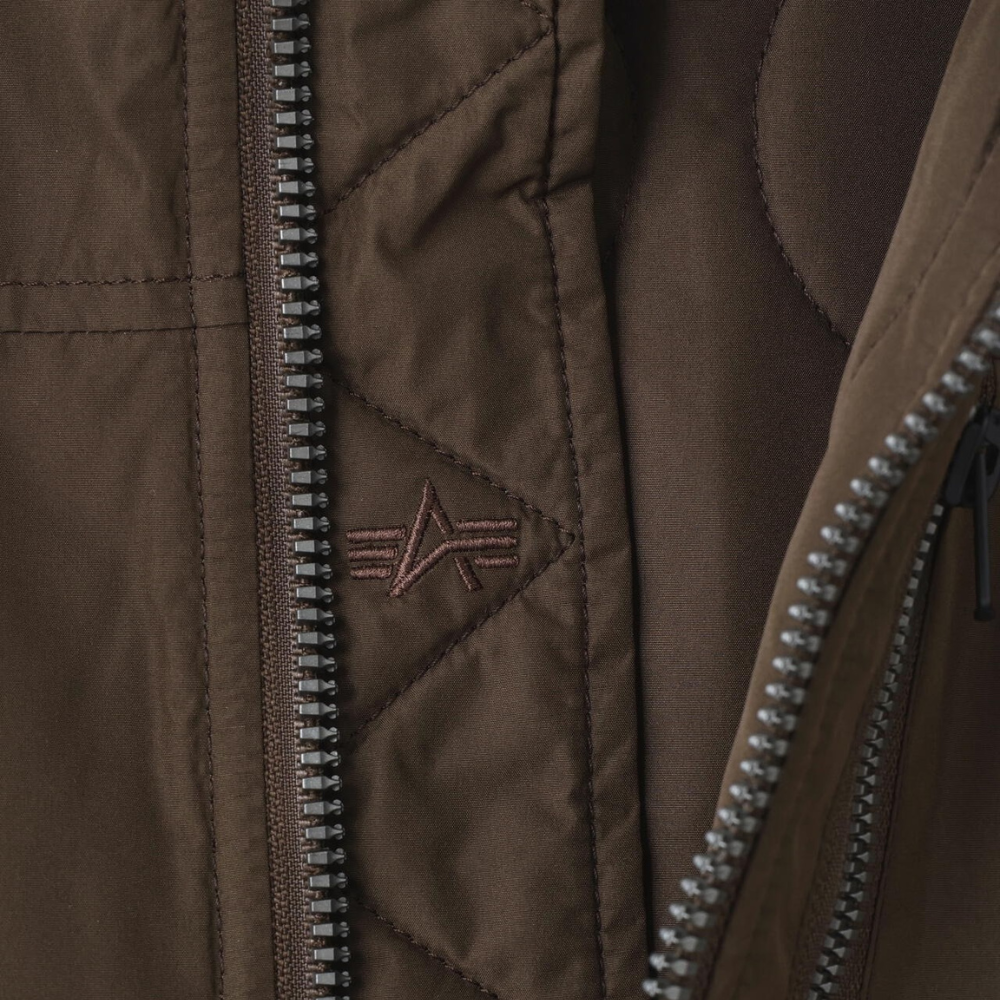 Бомбер Alpha Industries MA-1 Hooded Regular Fit Hickory (Коричневый)