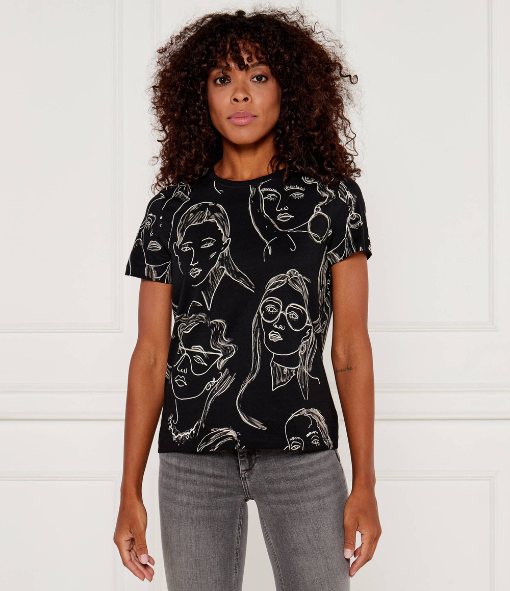Футболка Desigual - черный(24WWTK54)