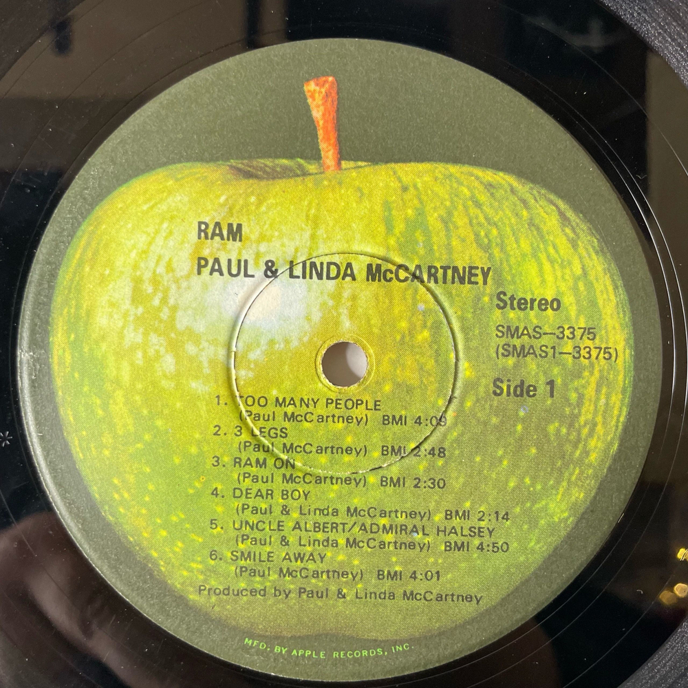 Винтажная виниловая пластинка LP Paul and Linda McCartney Ram (США 1971) Heart Of The Country