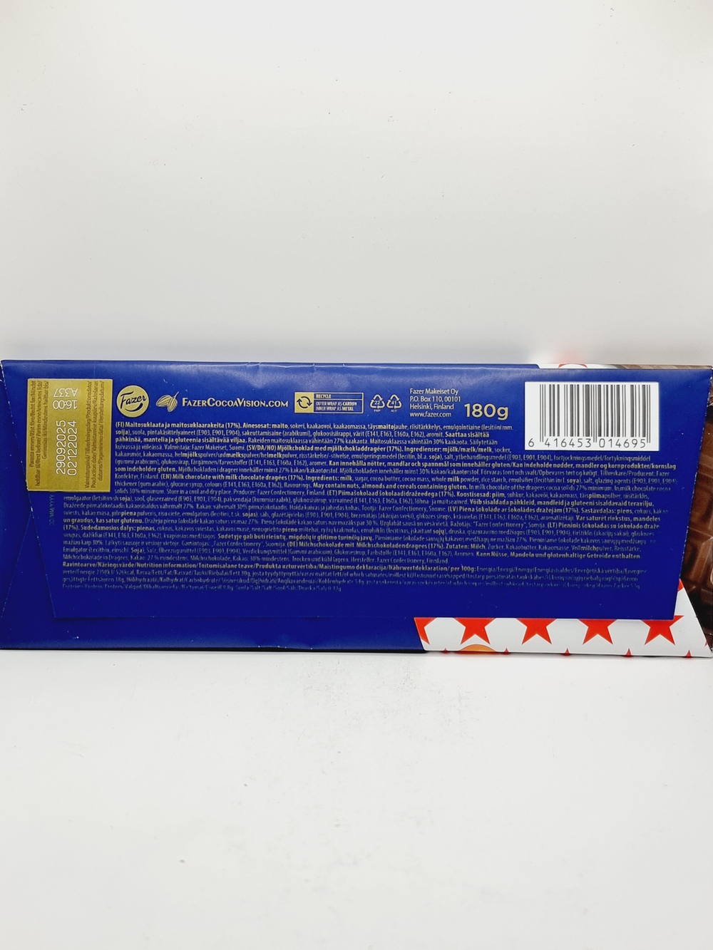 Karl Fazer шоколад молочный - American lentils 180 г (из Финляндии)