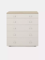 Комод RANT "LEVI" 80 см 5 ящиков с органайзером (арт.128) Crystal Beige