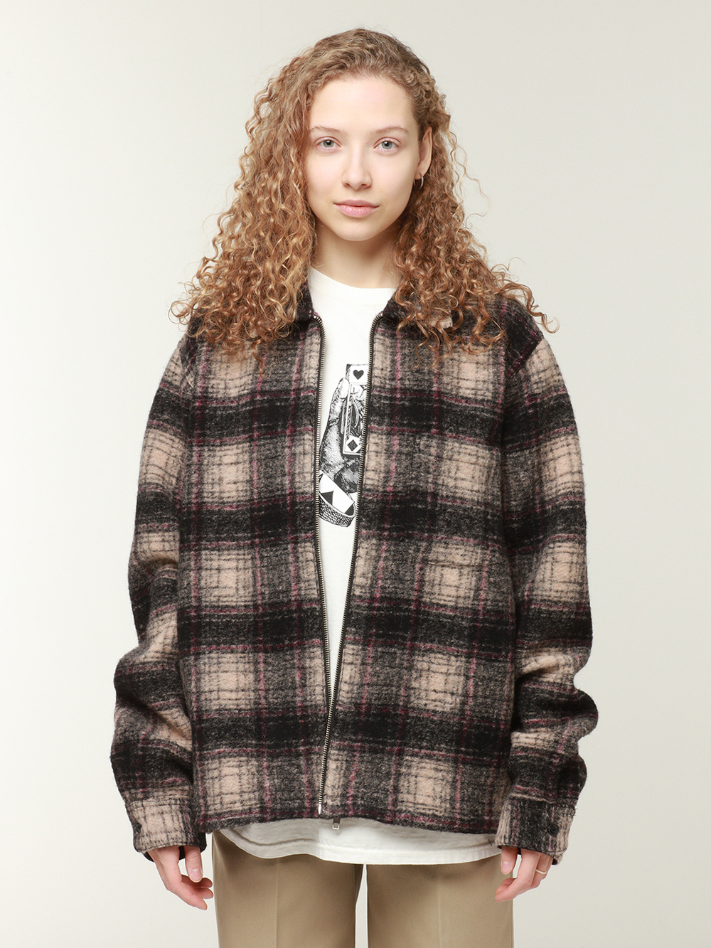 Рубашка Wool Plaid Zip