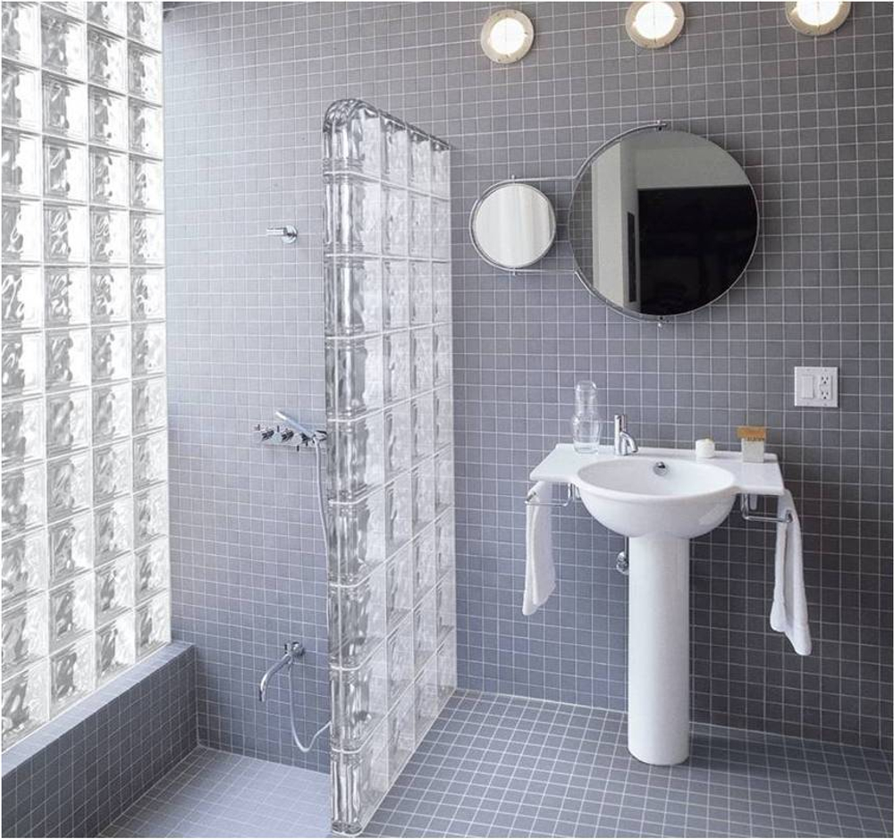 Торцевой стеклоблок коричневый окрашенный изнутри Vitrablok   19x19x8