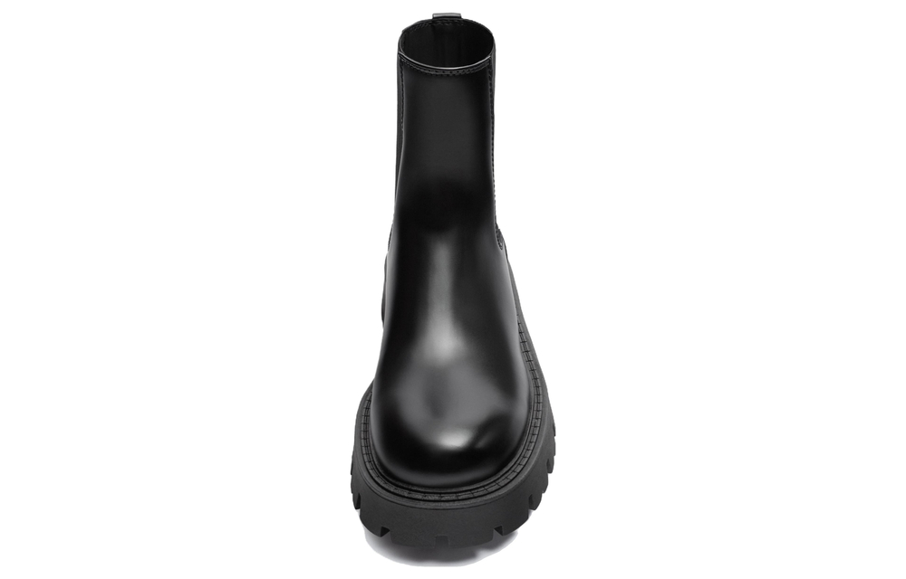ZARA Leather Short Chelsea Boots Men"s Black