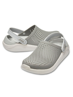 Сабо Crocs мягкие с перфорацией, серые, 38