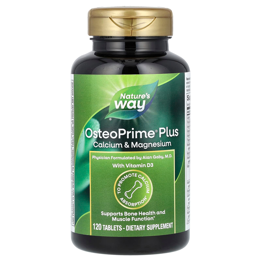 Nature's Way, OsteoPrime Plus, кальций и магний, 120 таблеток