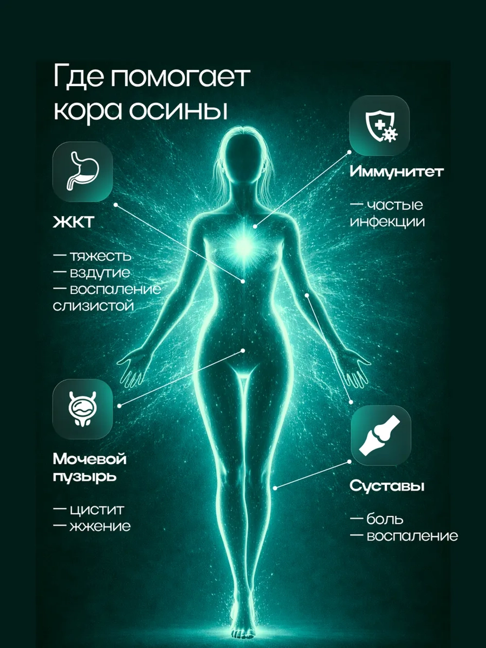Молотая кора осины Влюбленная Маруся, 200 г