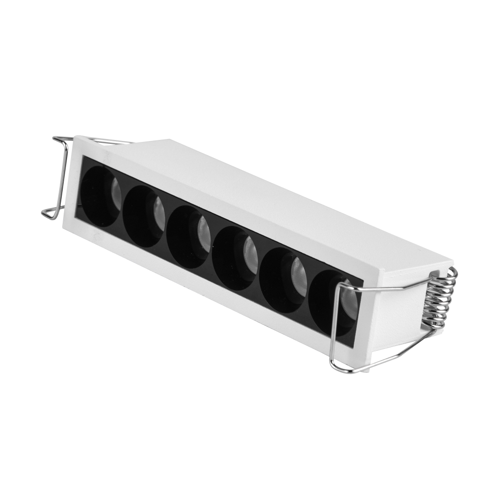 ST762.532.07 Св-к встр. белый LED 1*7W 3000K 550Lm Ra 90 24° IP20 L125xW30xH36 170-240V