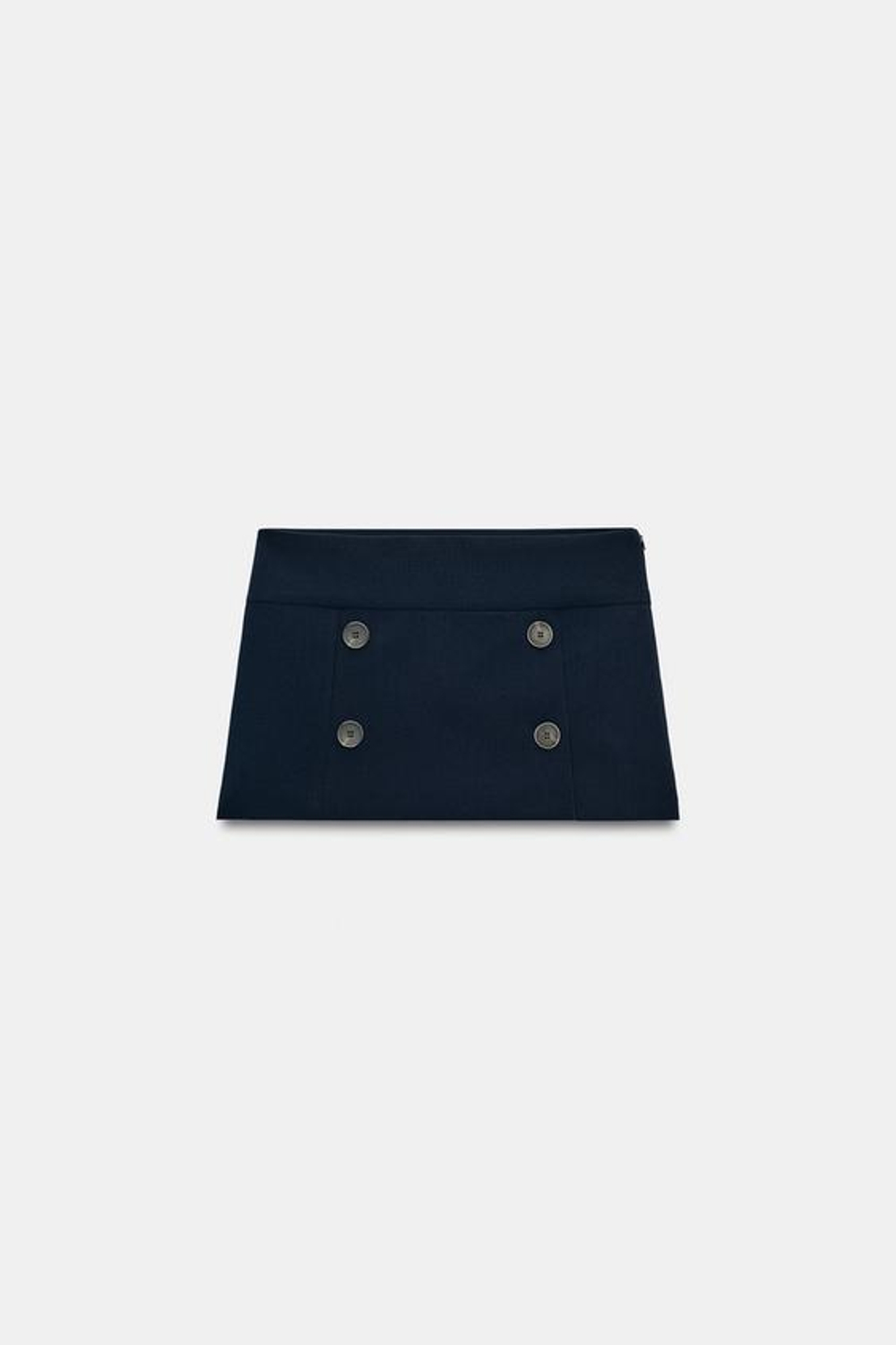 ZARA ЮБКА-ШОРТЫ С ПУГОВИЦАМИ, МОРСКОЙ СИНИЙ