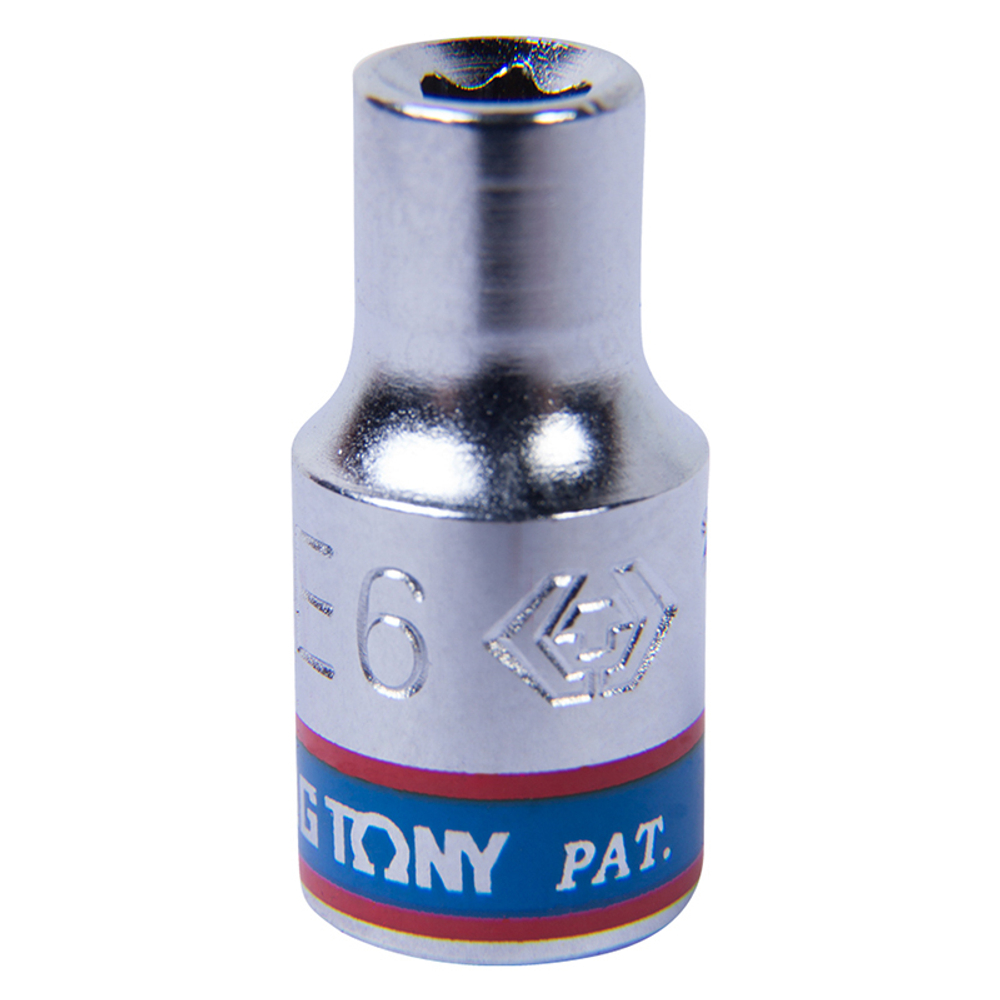 KING TONY (237506M) Головка торцевая TORX Е-стандарт 1/4", E6