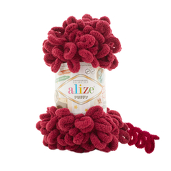 Пуффи (Puffy) пряжа Alize 100%микрополиэстер 5х100г/9,2 м 107 вишня