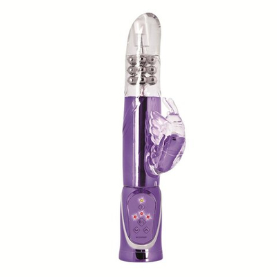 Фиолетовый хай-тек вибратор Enchanted Butterfly - 25,8 см. (Цвет: фиолетовый)