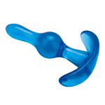 Голубой анальный стимулятор Tear Drop Butt Plug - 8,9 см. (Цвет: голубой)