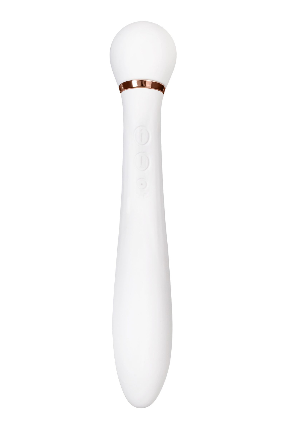 Вибратор с вакуумной стимуляцией Flovetta Jasmine, силикон, белый, 23 см