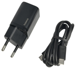 Сетевое зар. устр. Baseus Super Si Quick Charger 1C 25W 1м EU (TZCCSUP-L01) черное