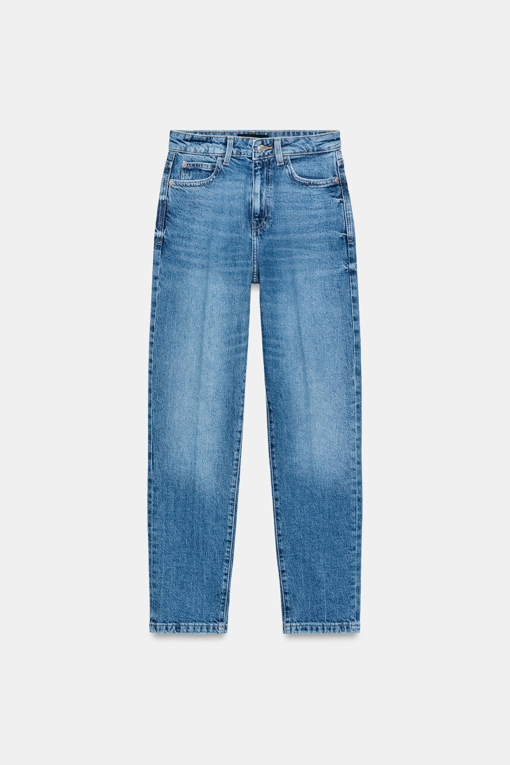 ДЖИНСЫ Z1975 MOM FIT С ВЫСОКОЙ ПОСАДКОЙ И СТРЕЛКАМИ — ZARA