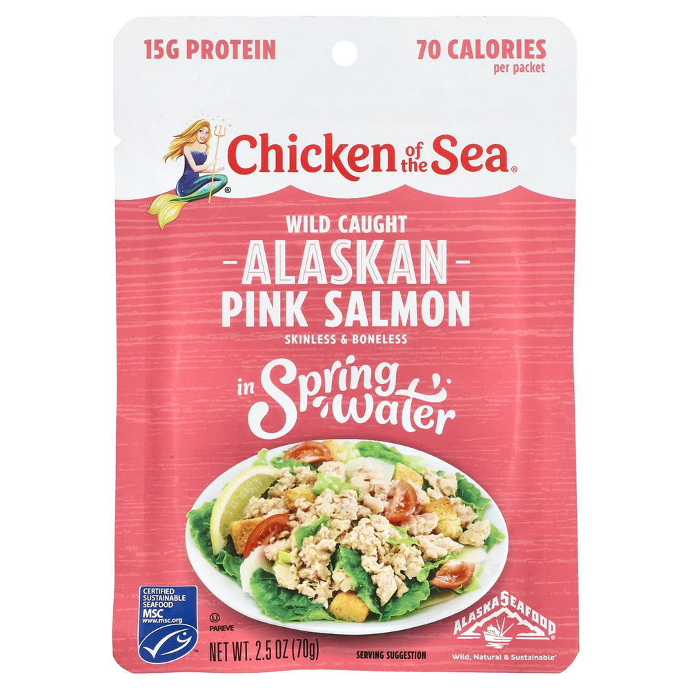 Chicken of the Sea, дикий аляскинский горбуша, 70 г (2,5 унции)