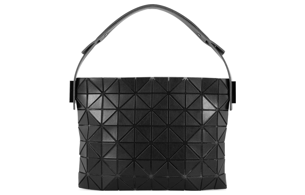 ISSEY MIYAKE Polyvinyl Chloride Resin Baguette Shoulder Bag, Handbag Small Unisex Matte Black
