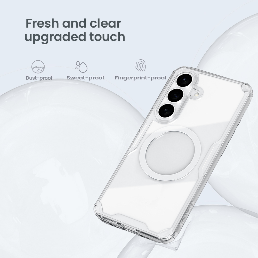 Прозрачный чехол противоударный с MagSafe для Samsung Galaxy S26, серия Nature TPU Pro Magnetic от Nillkin