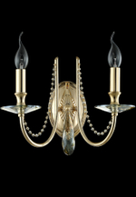 Настенный светильник Crystal Lux VICTORIA AP2 GOLD/AMBER