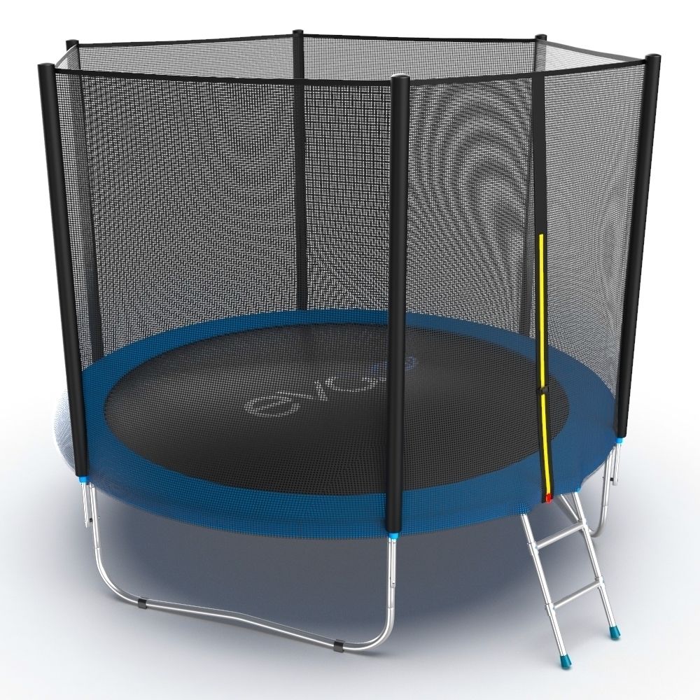 EVO JUMP External 10ft (Blue) Батут с внешней сеткой и лестницей, диаметр 10ft (синий)